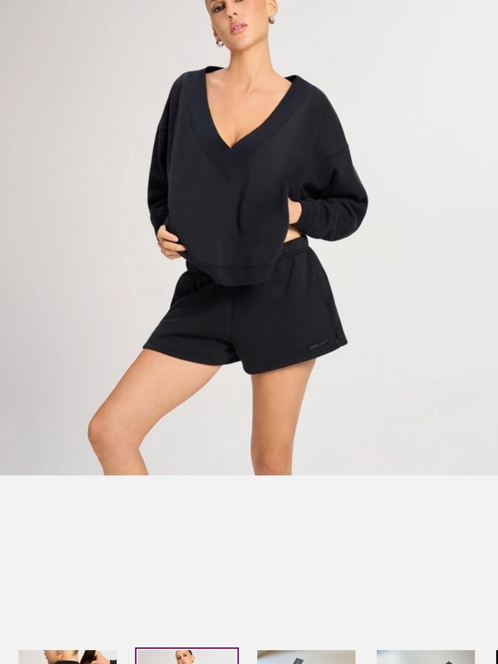 Savage X Fenty Black Athletic Lounge Shorts